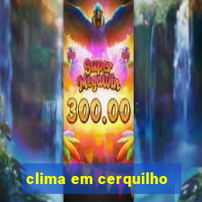 clima em cerquilho