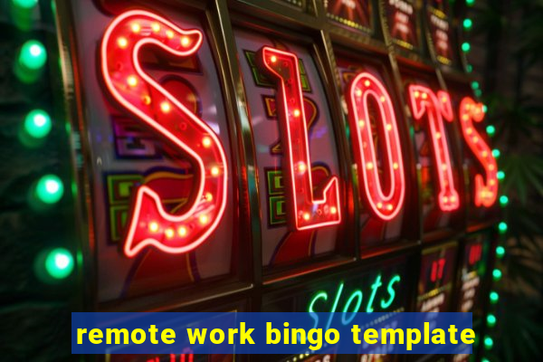 remote work bingo template