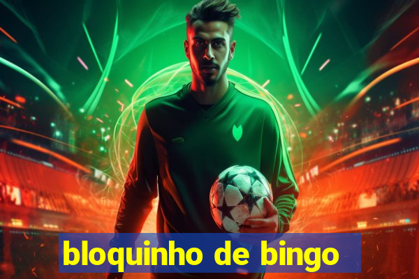 bloquinho de bingo