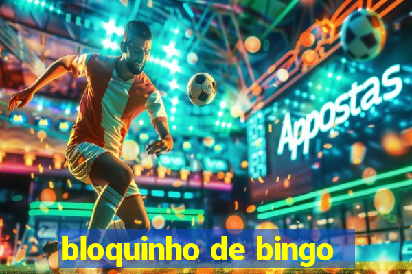 bloquinho de bingo