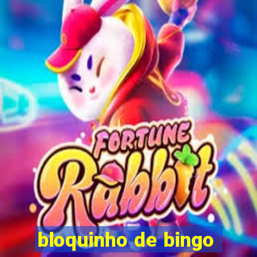 bloquinho de bingo