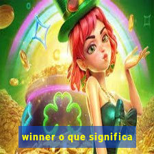 winner o que significa