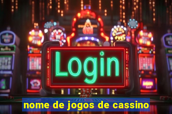 nome de jogos de cassino