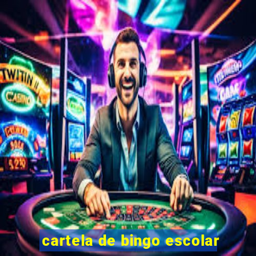 cartela de bingo escolar