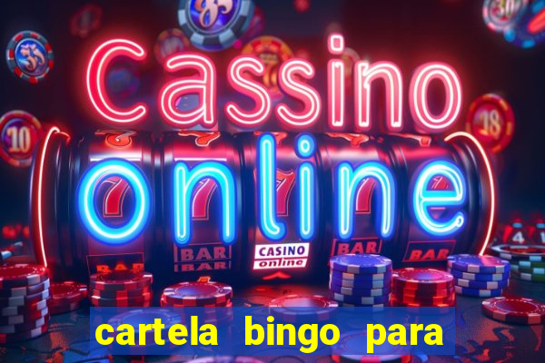 cartela bingo para cha de cozinha imprimir gratis