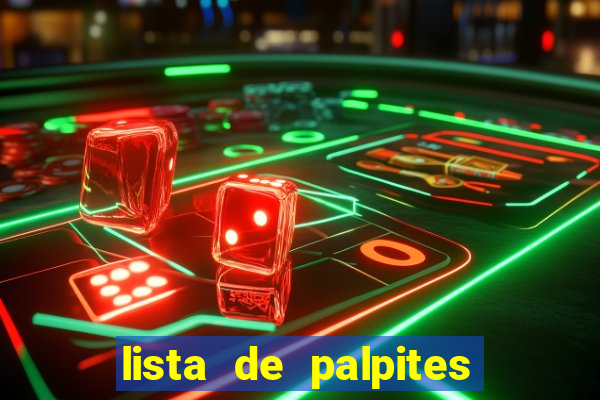 lista de palpites jogos de hoje