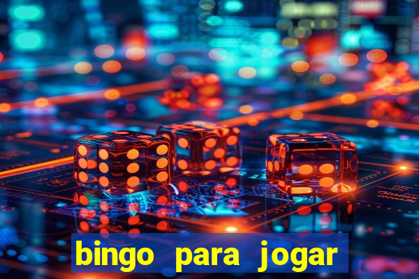 bingo para jogar com os amigos