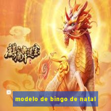 modelo de bingo de natal