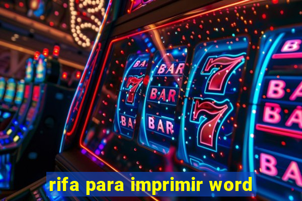 rifa para imprimir word