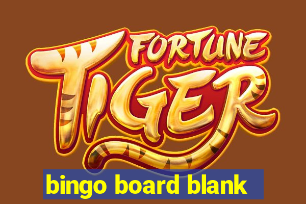 bingo board blank