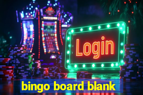 bingo board blank