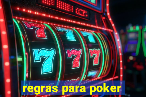 regras para poker