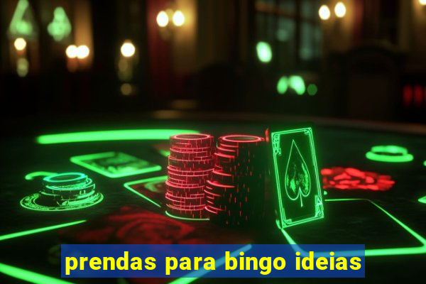 prendas para bingo ideias