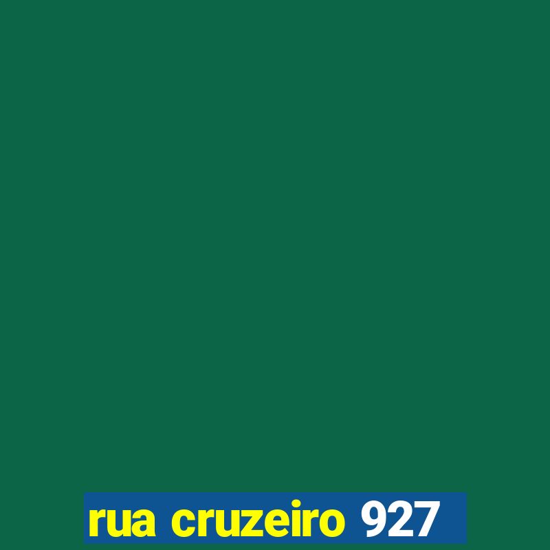 rua cruzeiro 927