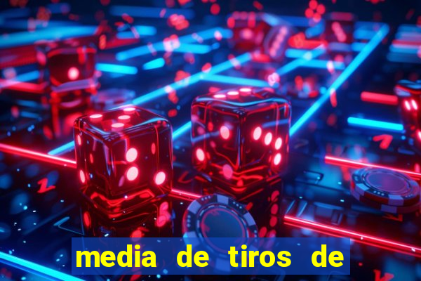 media de tiros de meta por jogo