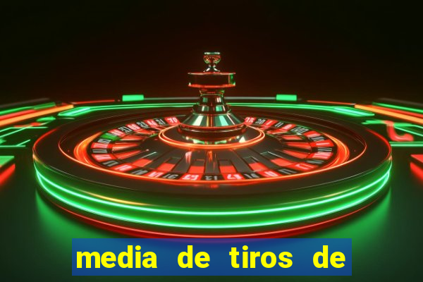 media de tiros de meta por jogo