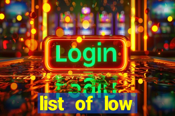 list of low volatility slot machines