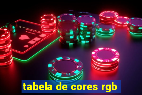 tabela de cores rgb