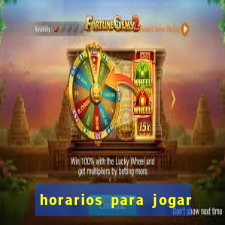 horarios para jogar no fortune tiger