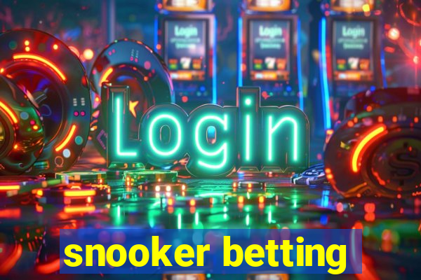 snooker betting