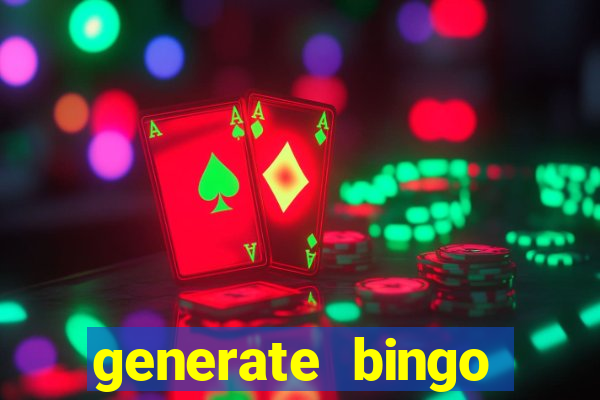 generate bingo cards with pictures