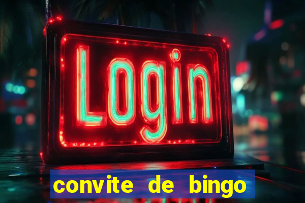 convite de bingo para editar