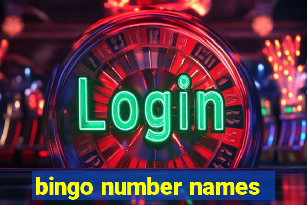 bingo number names