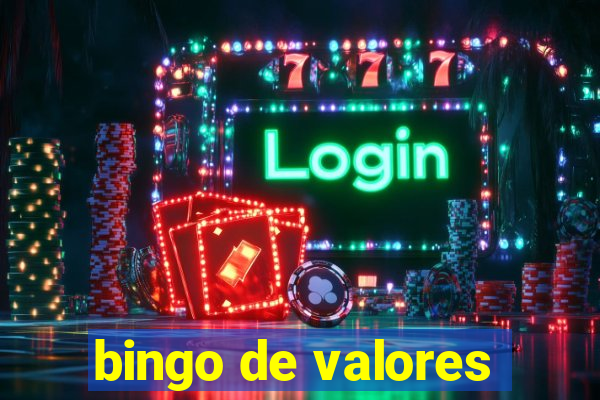 bingo de valores