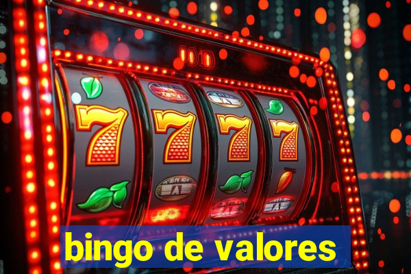 bingo de valores