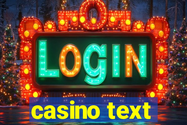 casino text