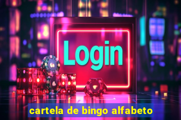 cartela de bingo alfabeto