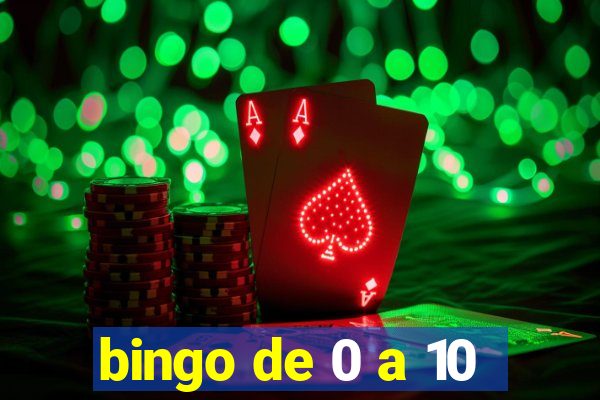 bingo de 0 a 10