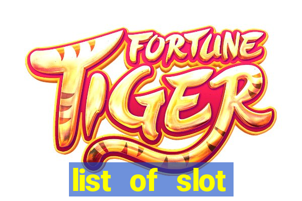 list of slot machines at winstar