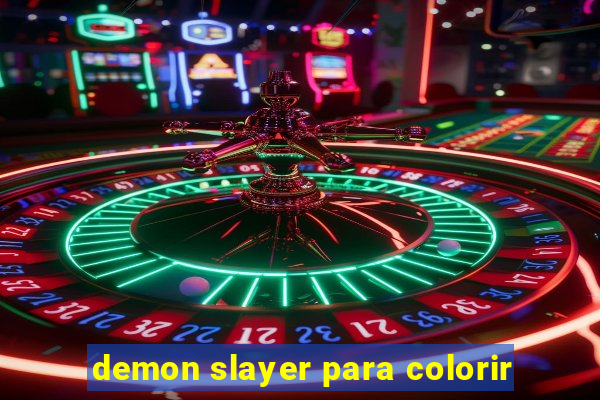 demon slayer para colorir