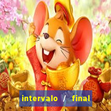 intervalo / final do jogo