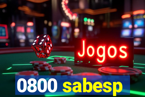 0800 sabesp