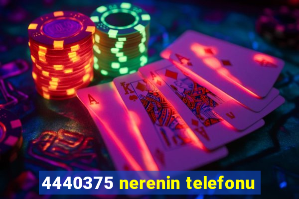 4440375 nerenin telefonu