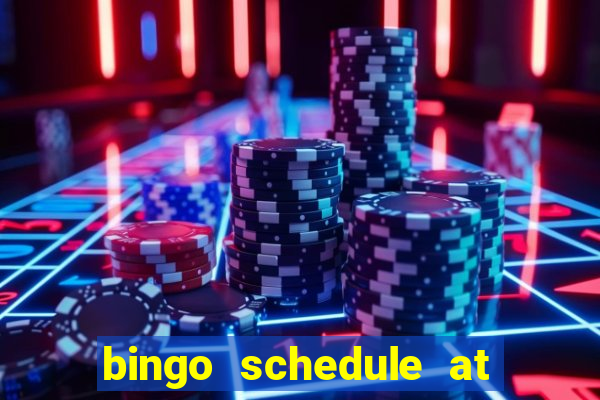 bingo schedule at mohegan sun