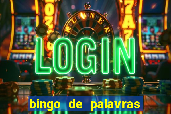 bingo de palavras colorido para imprimir